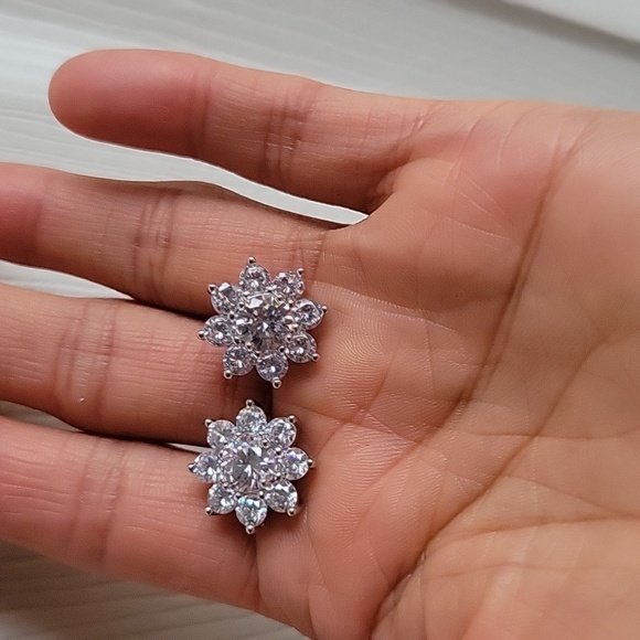 Huge 10ct authentic moissanite earing positive grantees on diamond tester - Picture 5 of 11